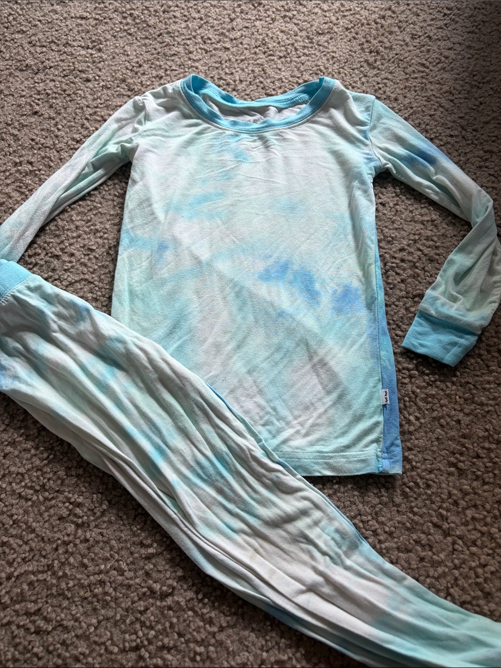 B70 Little Sleepies Bamboo 2pc Pj Set Light Blue Tie-Dye PLAY